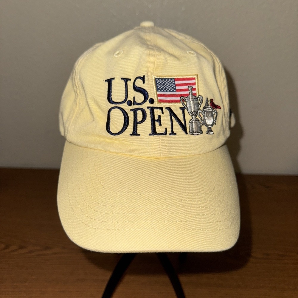 2014 US Open Golf Hat Strapback Light Yellow Pinehurst No. 2 USGA Imperial Sport